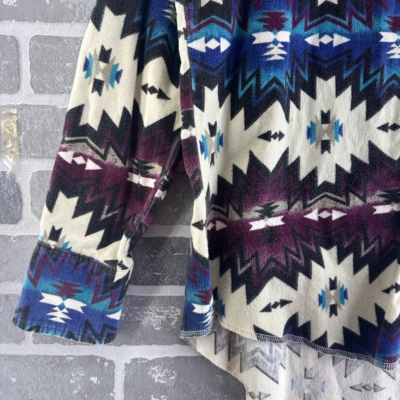 Wrangler VTG Button Brushpopper Southwestern Aztec Western Shirt Men's 17 USA - Picture 7 of 10